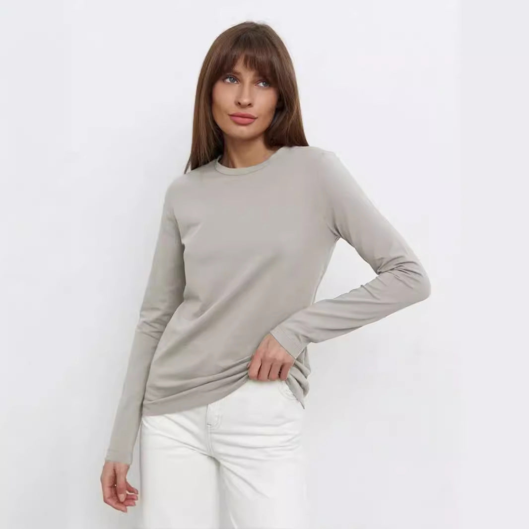 T-shirt a maniche lunghe da donna - Top casual moderno ed elegante