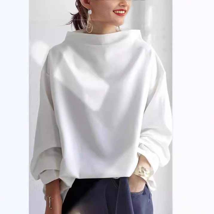 Maglia a collo alto in morbida maglia da donna