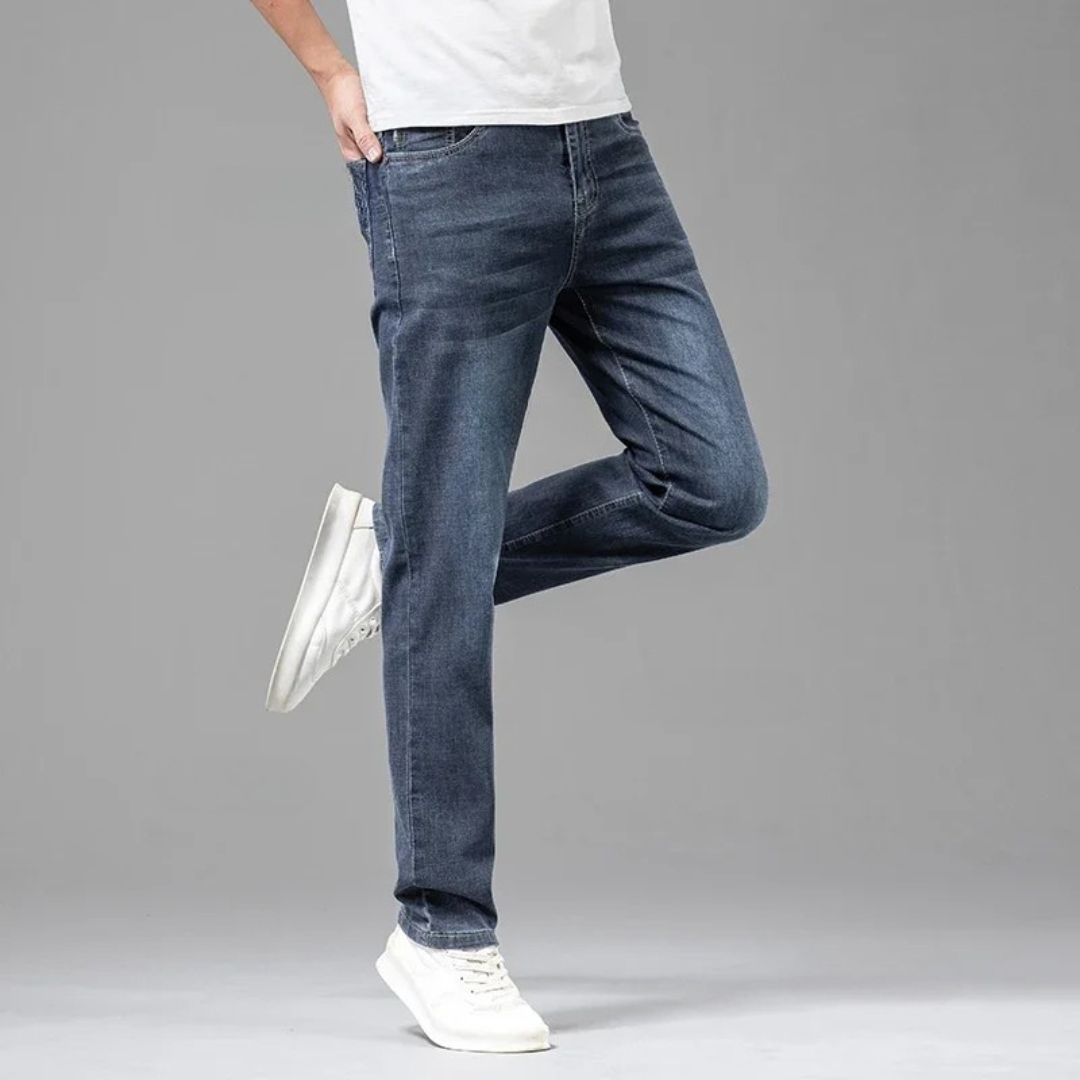 Uomo premium resistenti taglio dritto aderente Jeans – Denim pantaloni