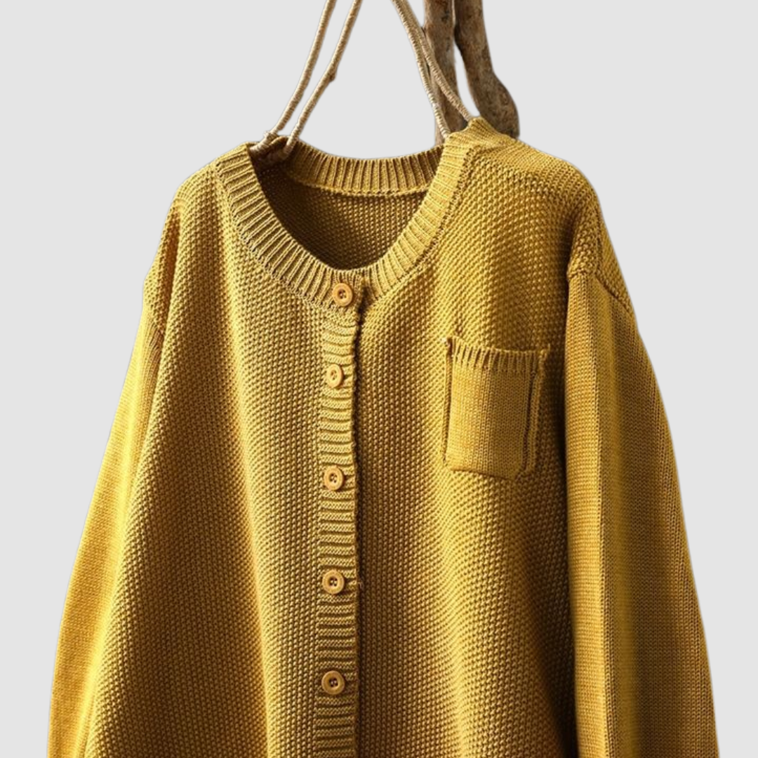 Comodo gilet in maglia a coste da donna - Maglieria elegante