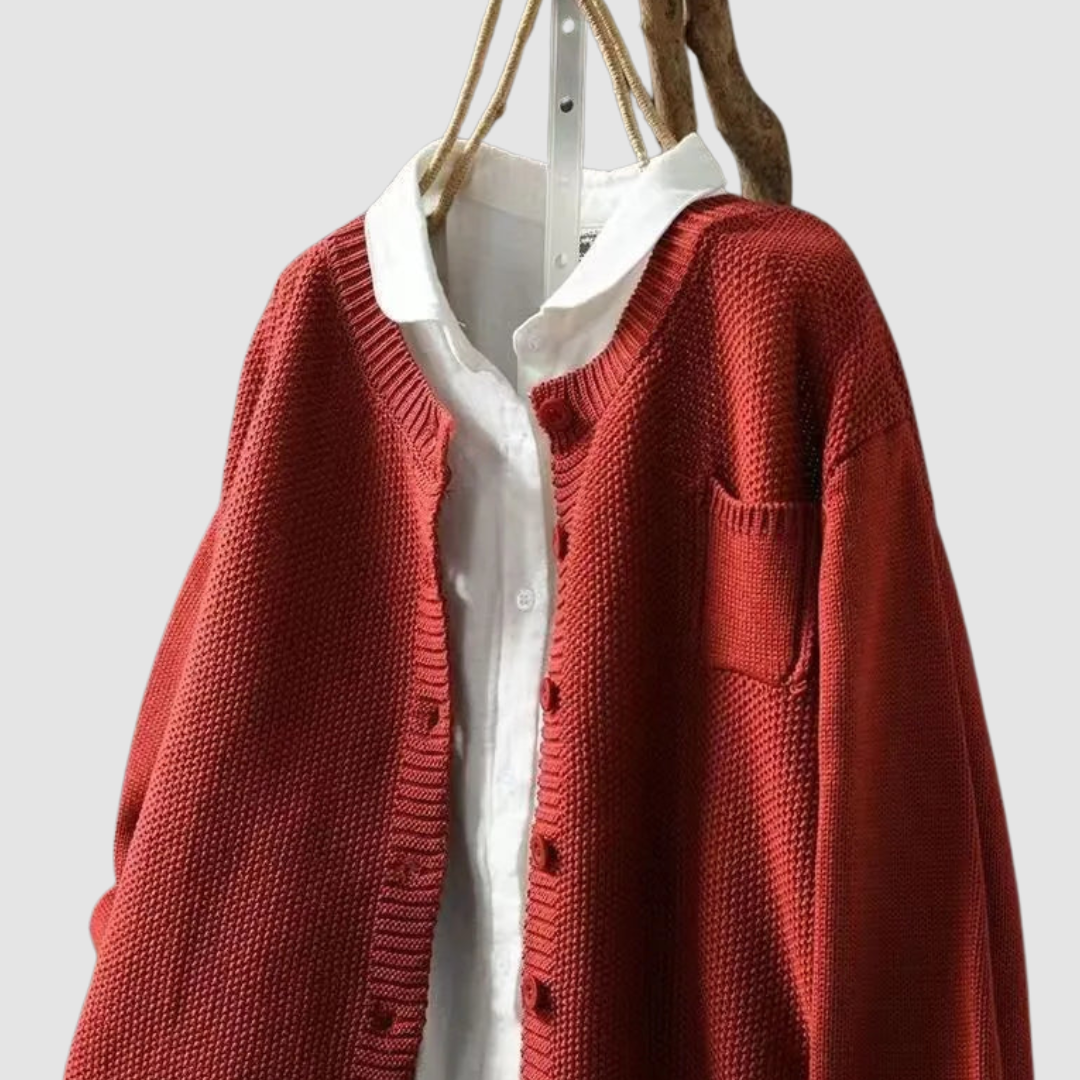 Comodo gilet in maglia a coste da donna - Maglieria elegante
