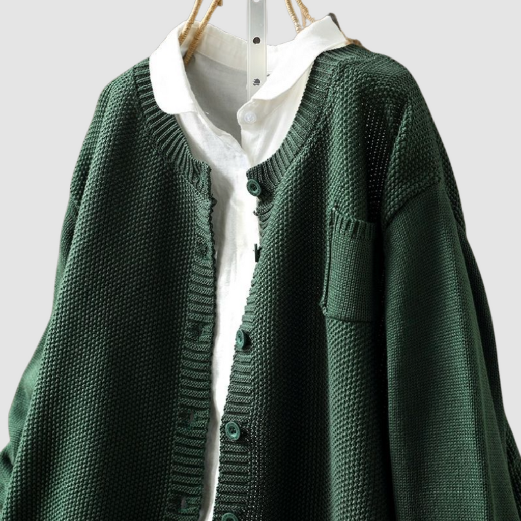 Comodo gilet in maglia a coste da donna - Maglieria elegante