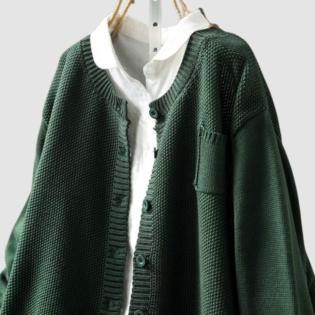 Comodo gilet in maglia a coste da donna - Maglieria elegante