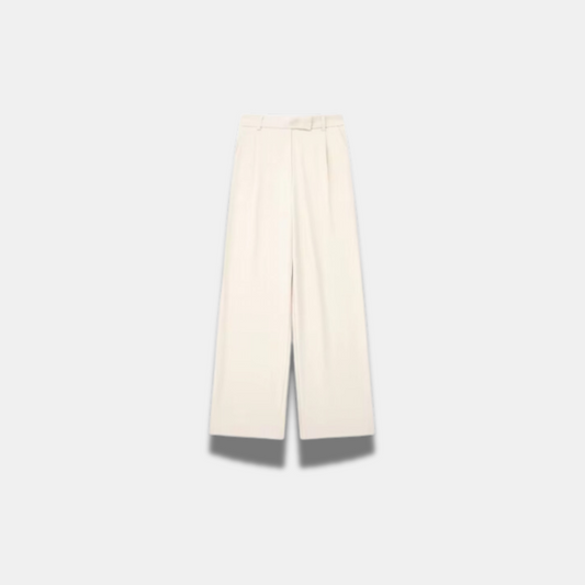 Pantaloni a gamba larga Eleganza senza tempo Bianco