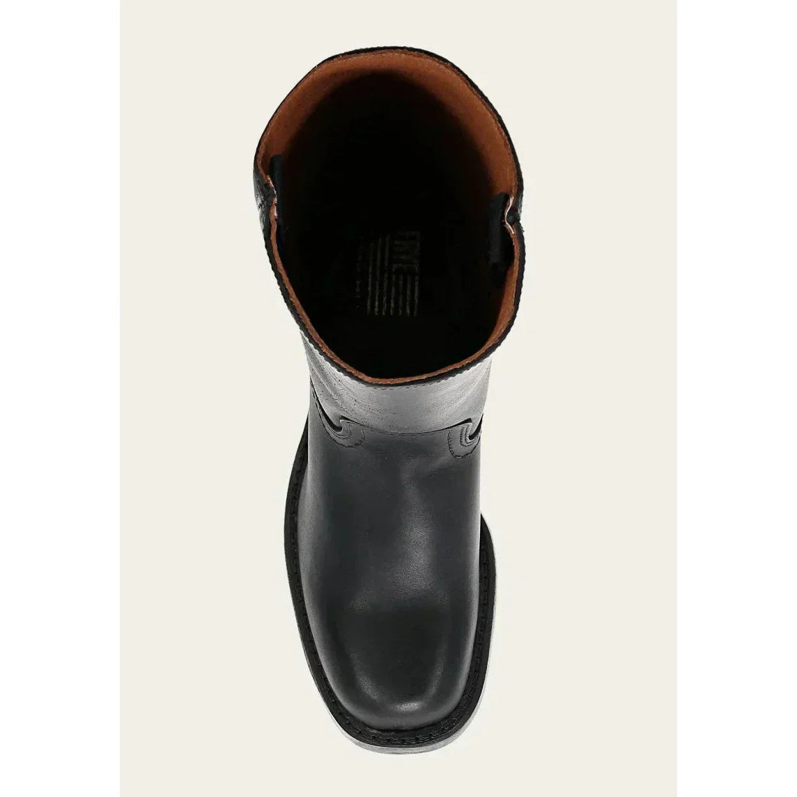 Stivali alti da cowboy in pelle da donna – stile punta tonda con tacco a blocco