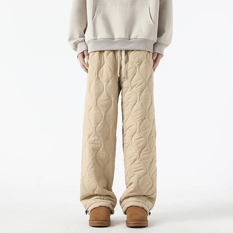 Pantaloni invernali trapuntati larghi da uomo - Pantaloni caldi e comodi