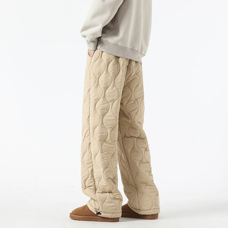 Pantaloni invernali trapuntati larghi da uomo - Pantaloni caldi e comodi