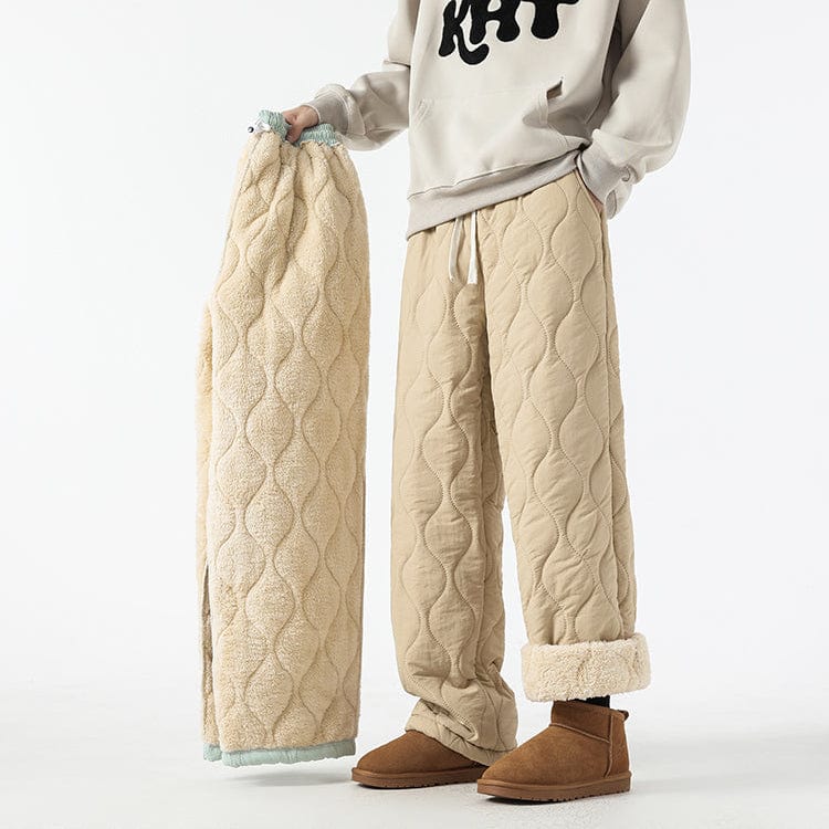 Pantaloni invernali trapuntati larghi da uomo - Pantaloni caldi e comodi