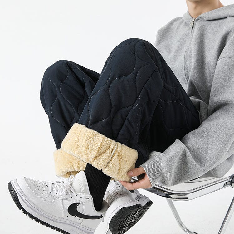 Pantaloni invernali trapuntati larghi da uomo - Pantaloni caldi e comodi