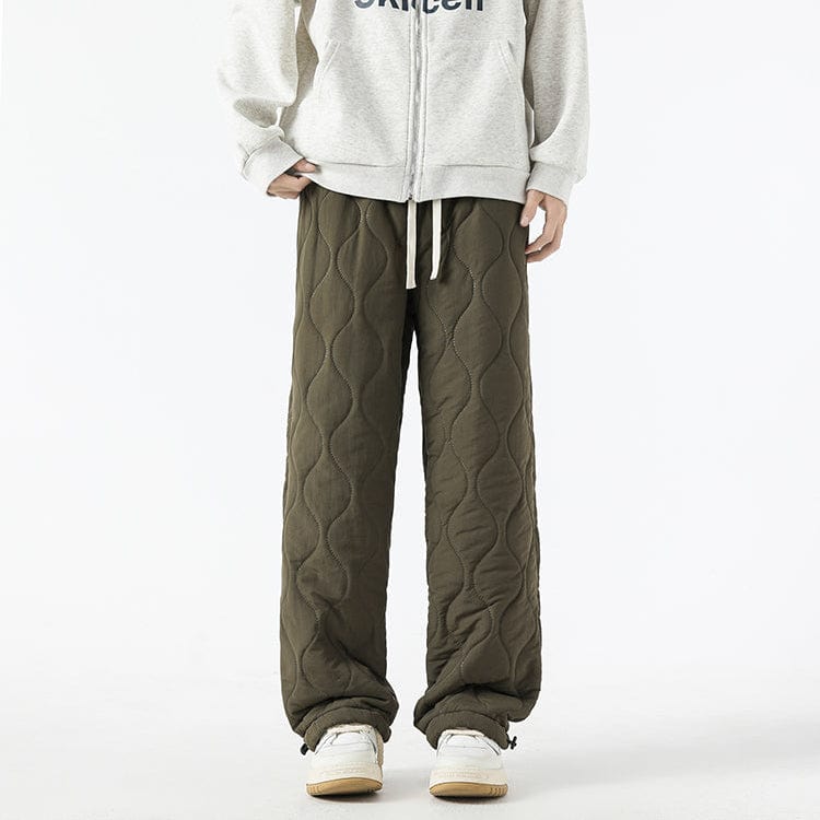 Pantaloni invernali trapuntati larghi da uomo - Pantaloni caldi e comodi