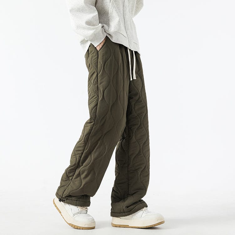 Pantaloni invernali trapuntati larghi da uomo - Pantaloni caldi e comodi