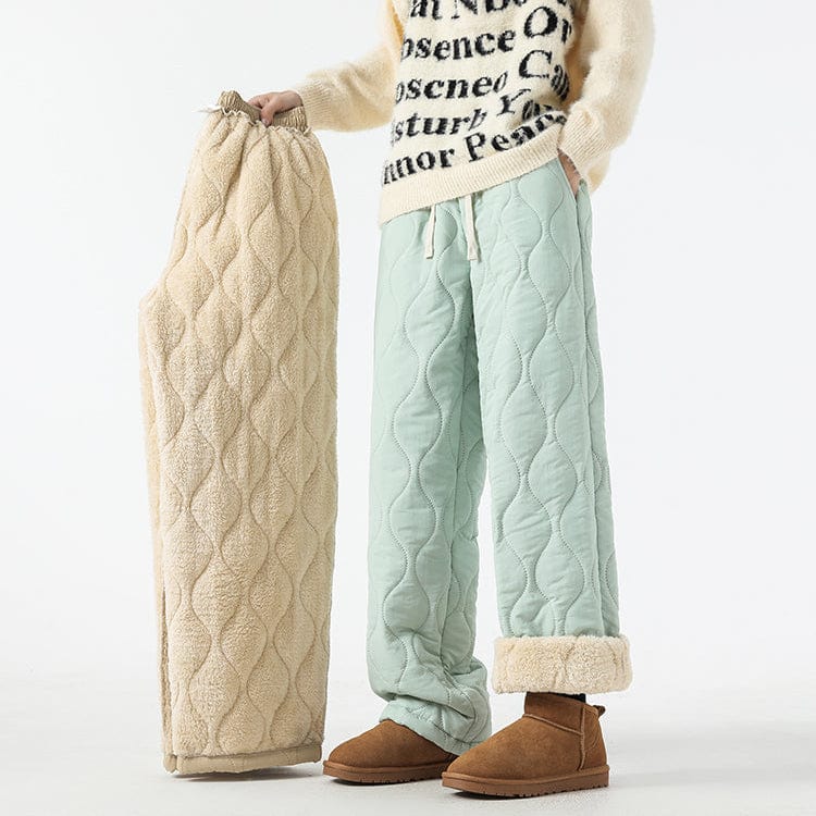 Pantaloni invernali trapuntati larghi da uomo - Pantaloni caldi e comodi