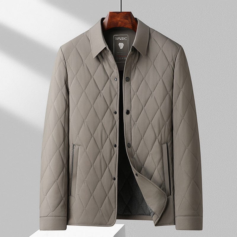 Giacca Trapuntata Geometrica da Uomo – Vestibilità Regolare Casual e Confortevole