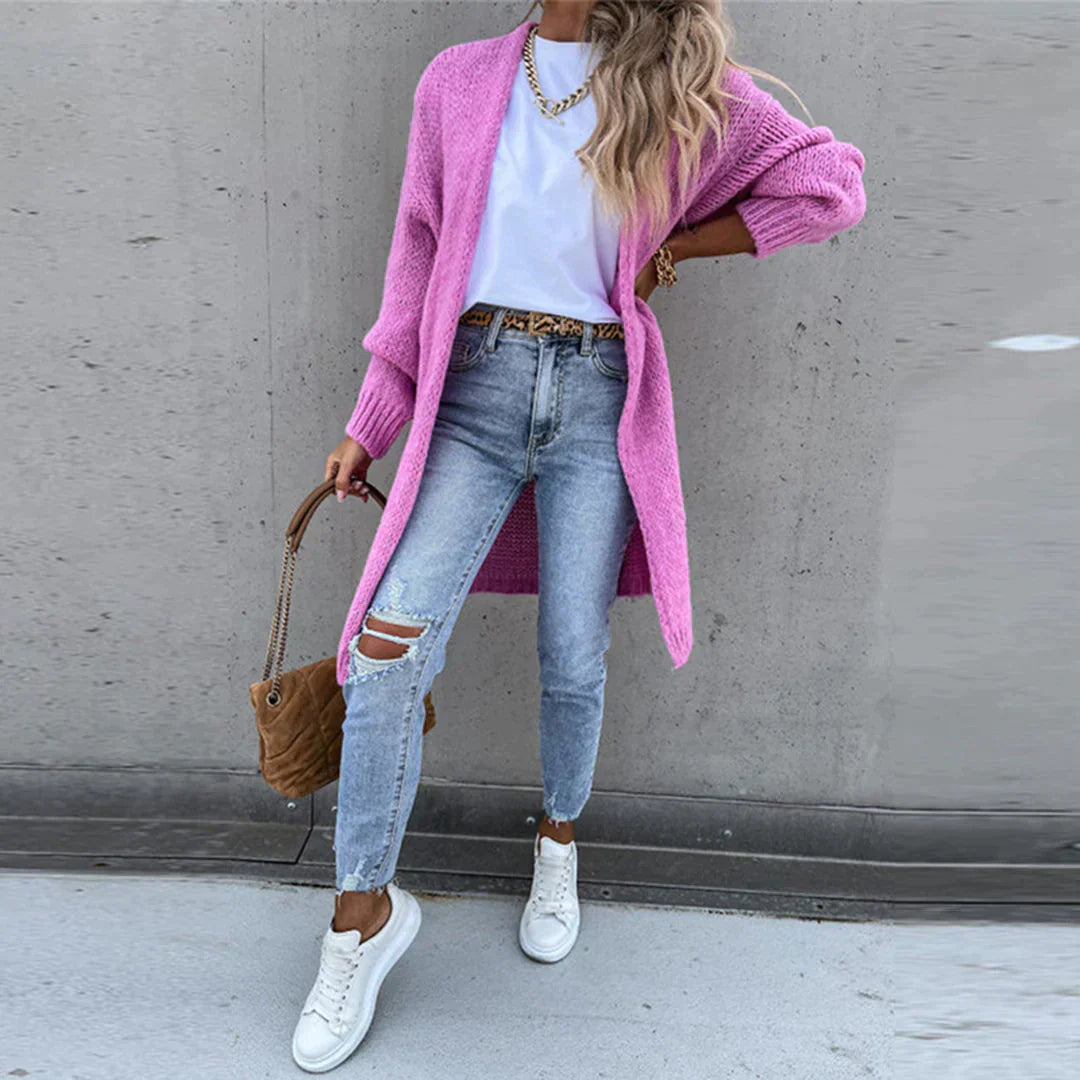 Cardigan lungo oversize da donna - Maglia ampia e comoda