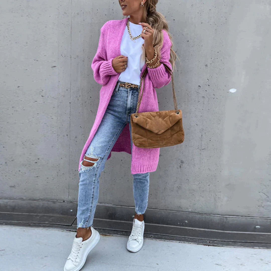 Cardigan lungo oversize da donna - Maglia ampia e comoda