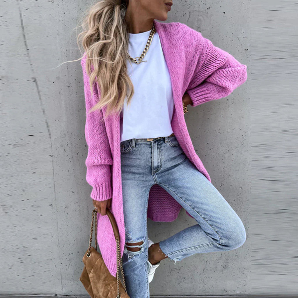 Cardigan lungo oversize da donna - Maglia ampia e comoda