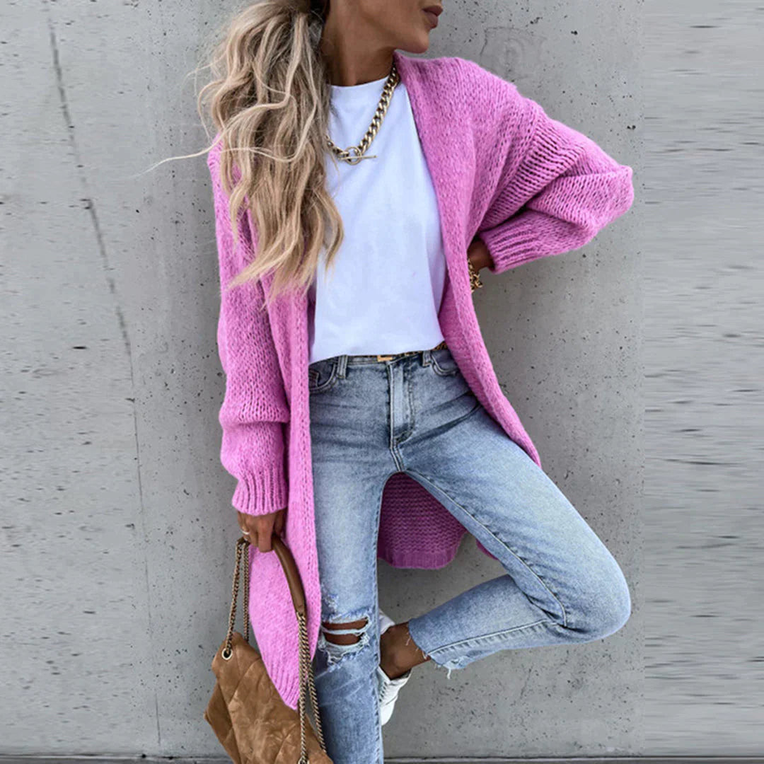 Cardigan lungo oversize da donna - Maglia ampia e comoda