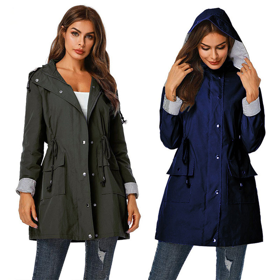 Giacca a vento idrorepellente di tendenza da donna