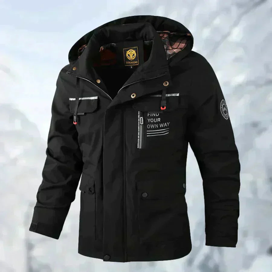 Giacca impermeabile e antivento da uomo - Comodo cappotto da esterno
