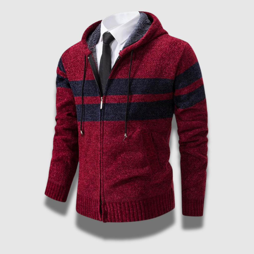 Giacca con cappuccio Vintage Premium da uomo a righe
