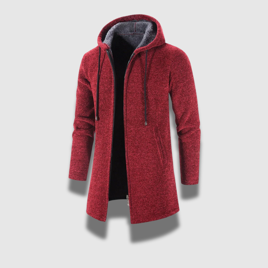 Giacca con cappuccio lunga da uomo Premium, confortevole e alla moda