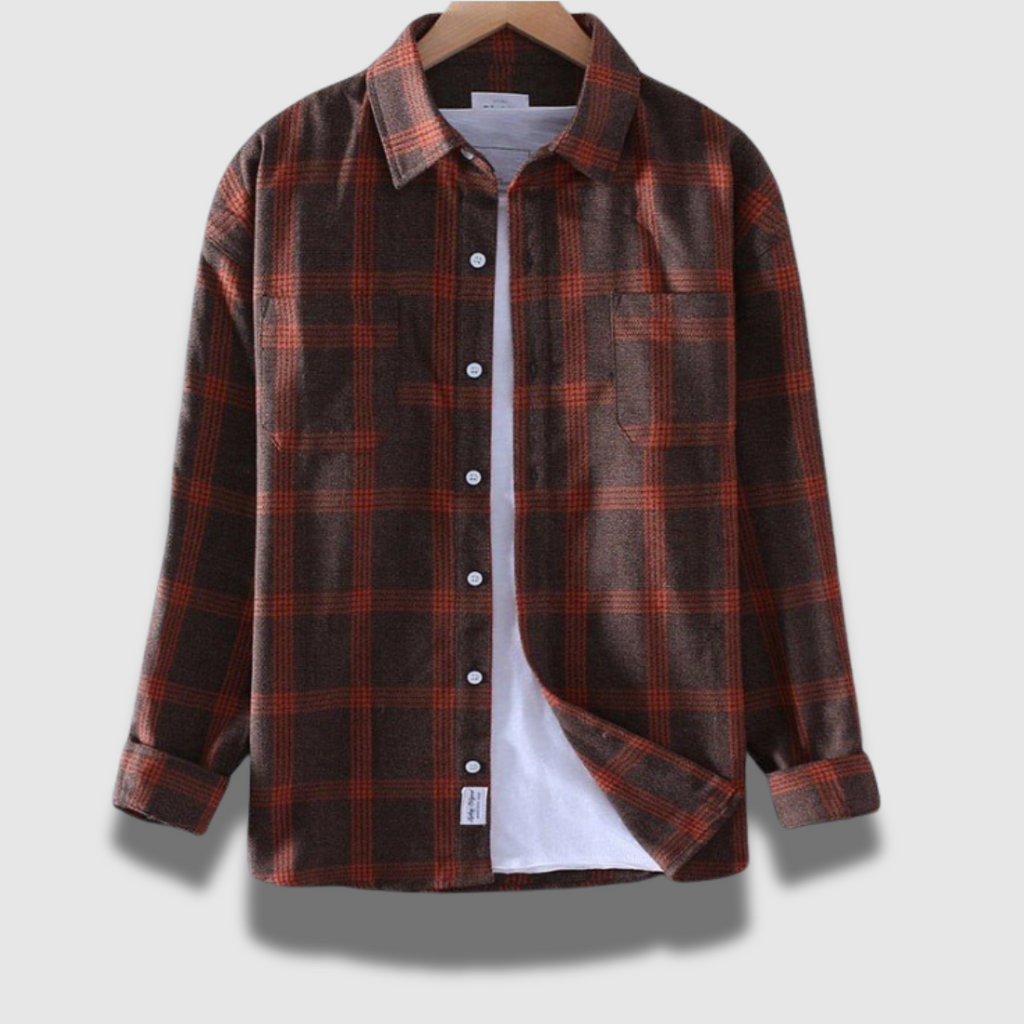 Camicia a maniche lunghe da uomo in cotone morbido Classic Premium