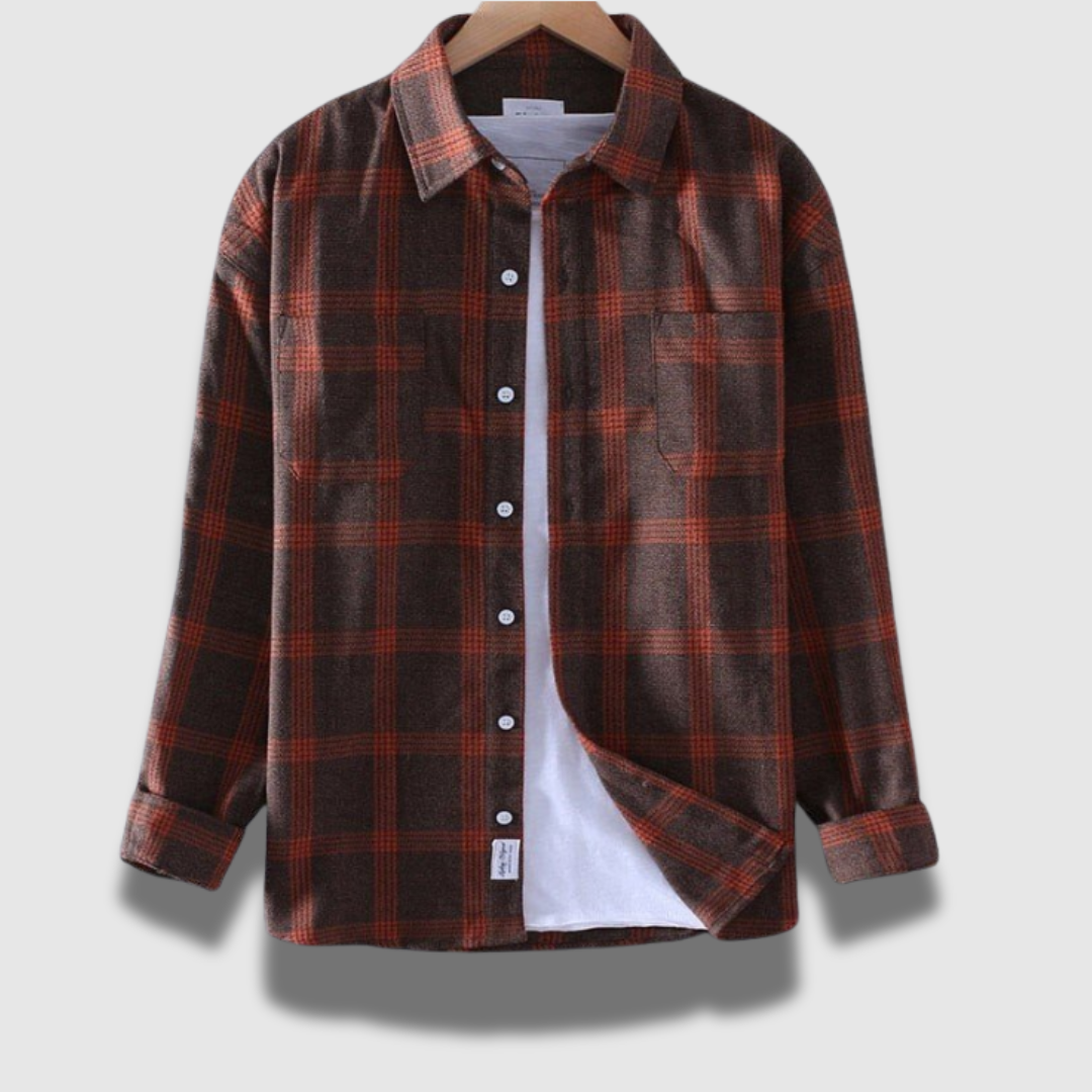 Camicia a maniche lunghe da uomo in cotone morbido Classic Premium