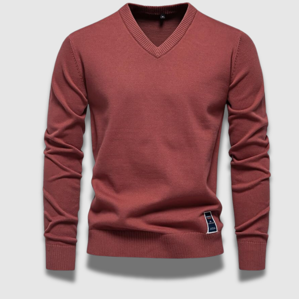Maglione da uomo con collo a V confortevole e caldo