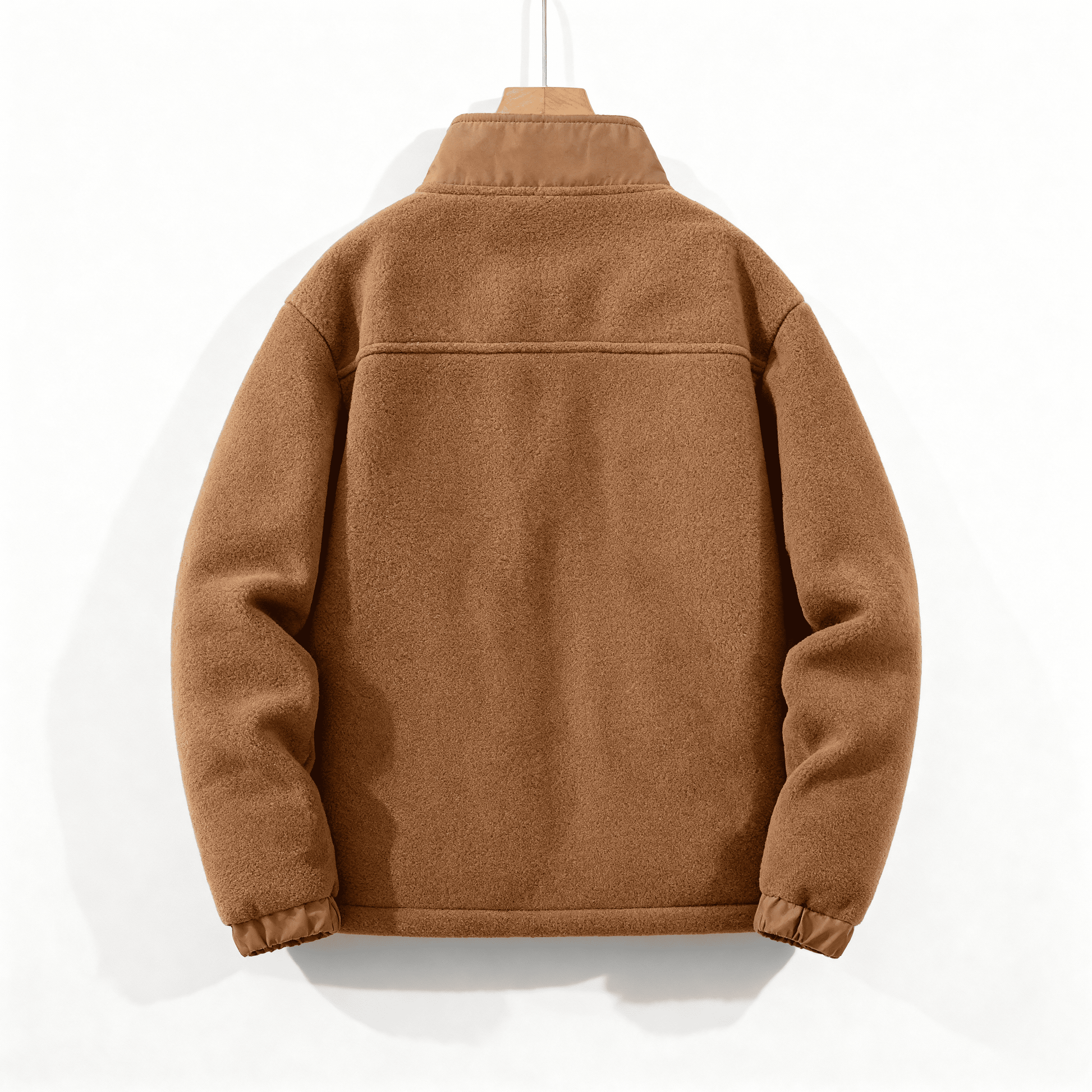 Giacca da uomo foderata in pile – Giacca spessa con collo alto e cerniera