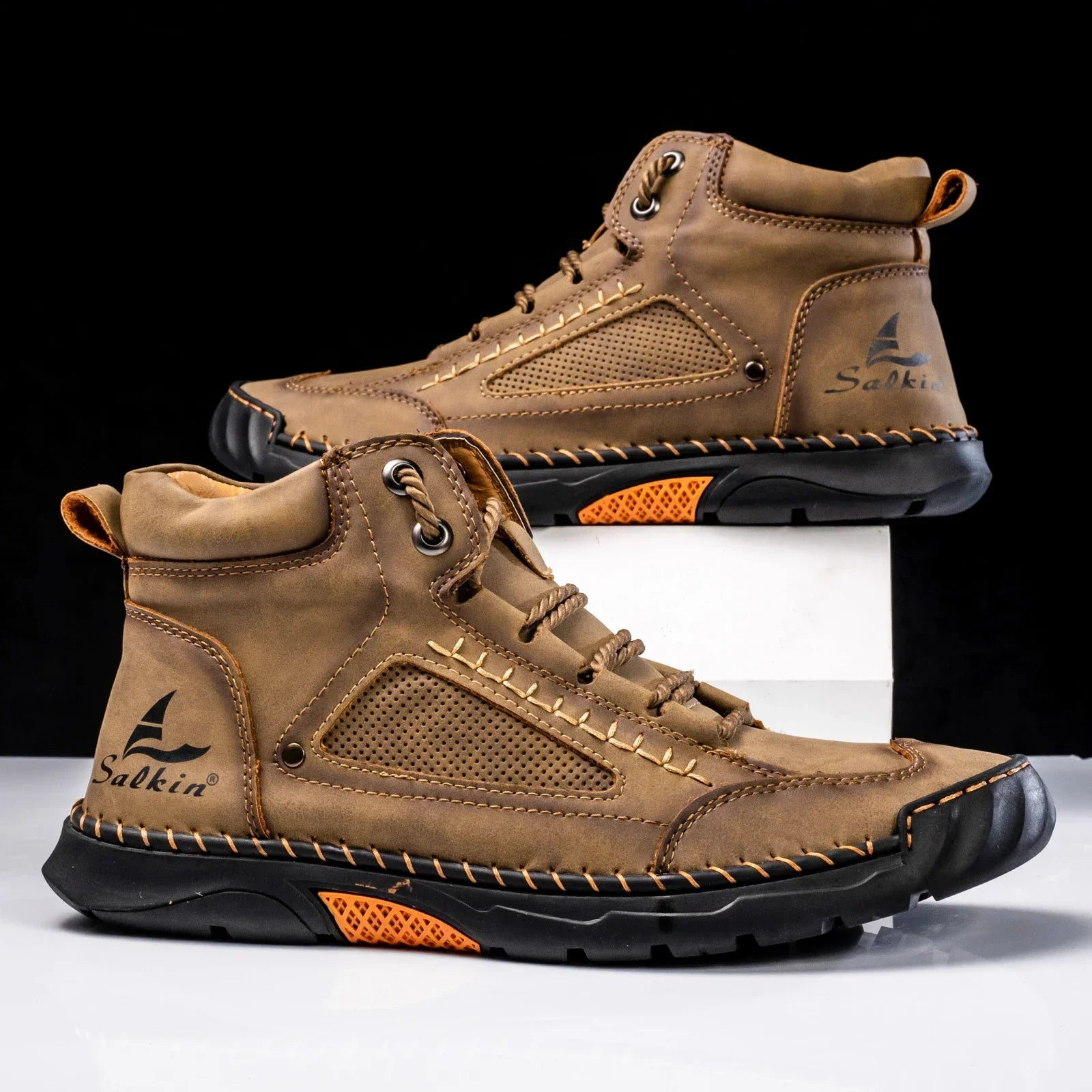 Stivali da Uomo in Pelle Premium Comfort alla Caviglia