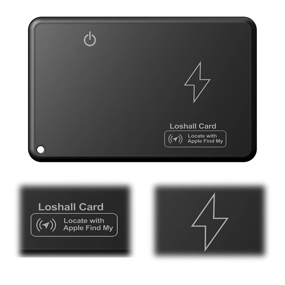 Scheda di localizzazione portafoglio intelligente – Localizzatore GPS wireless con ricarica per iPhone e dispositivi Apple – Sostituto sottile AirTag compatibile con Find My
