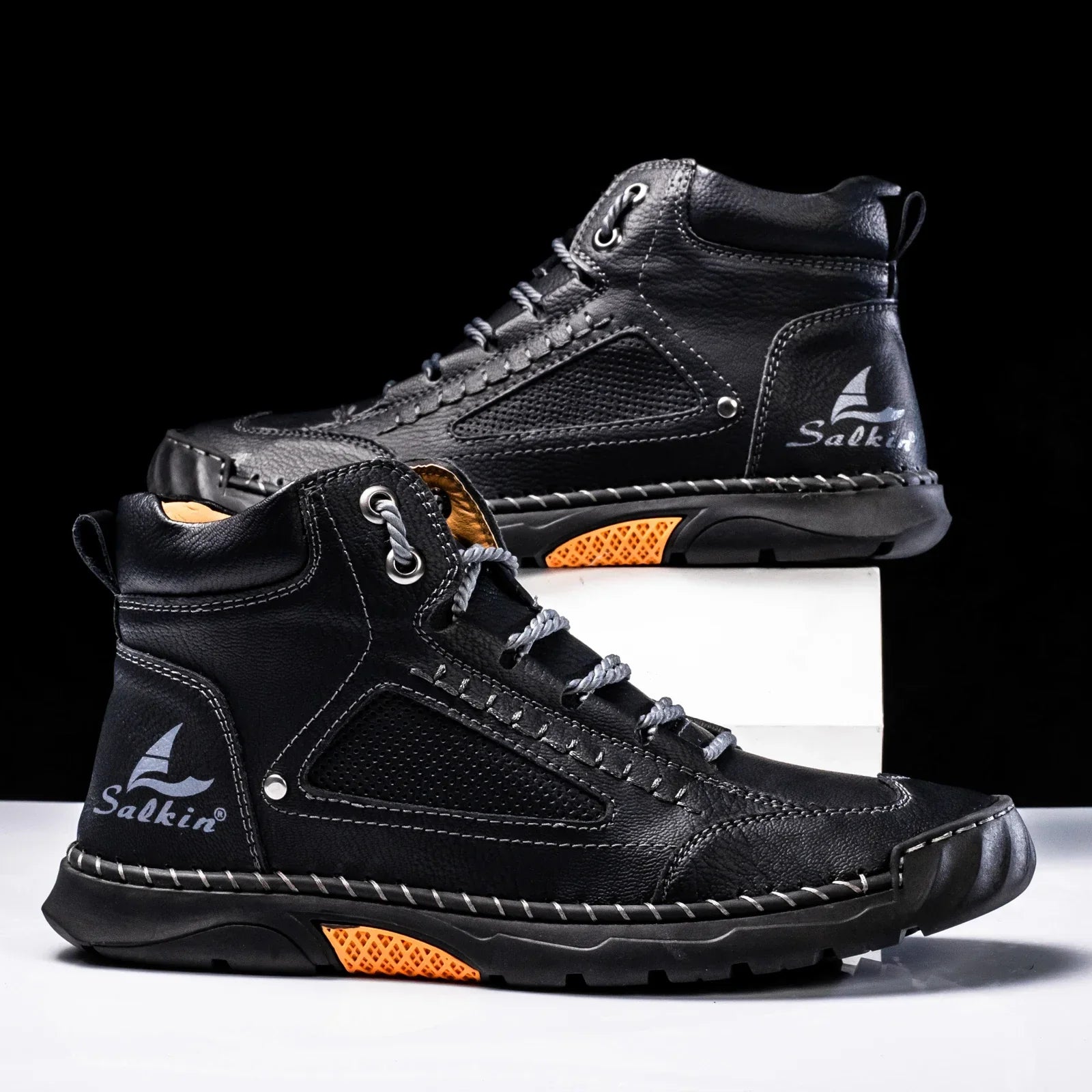Stivali da Uomo in Pelle Premium Comfort alla Caviglia