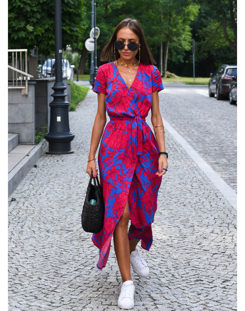 Maxi abito estivo con spacco di tendenza da donna