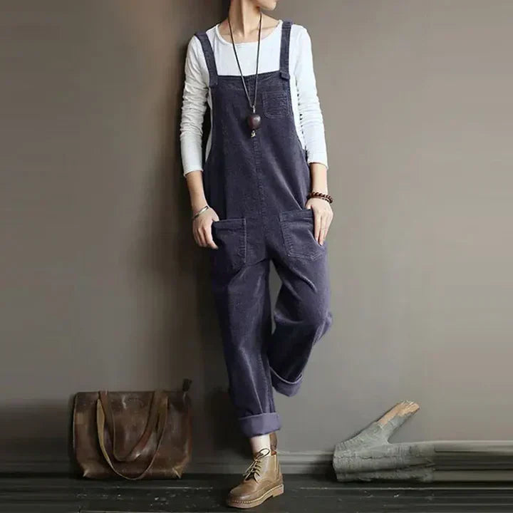 Salopette di jeans casual e di tendenza da donna