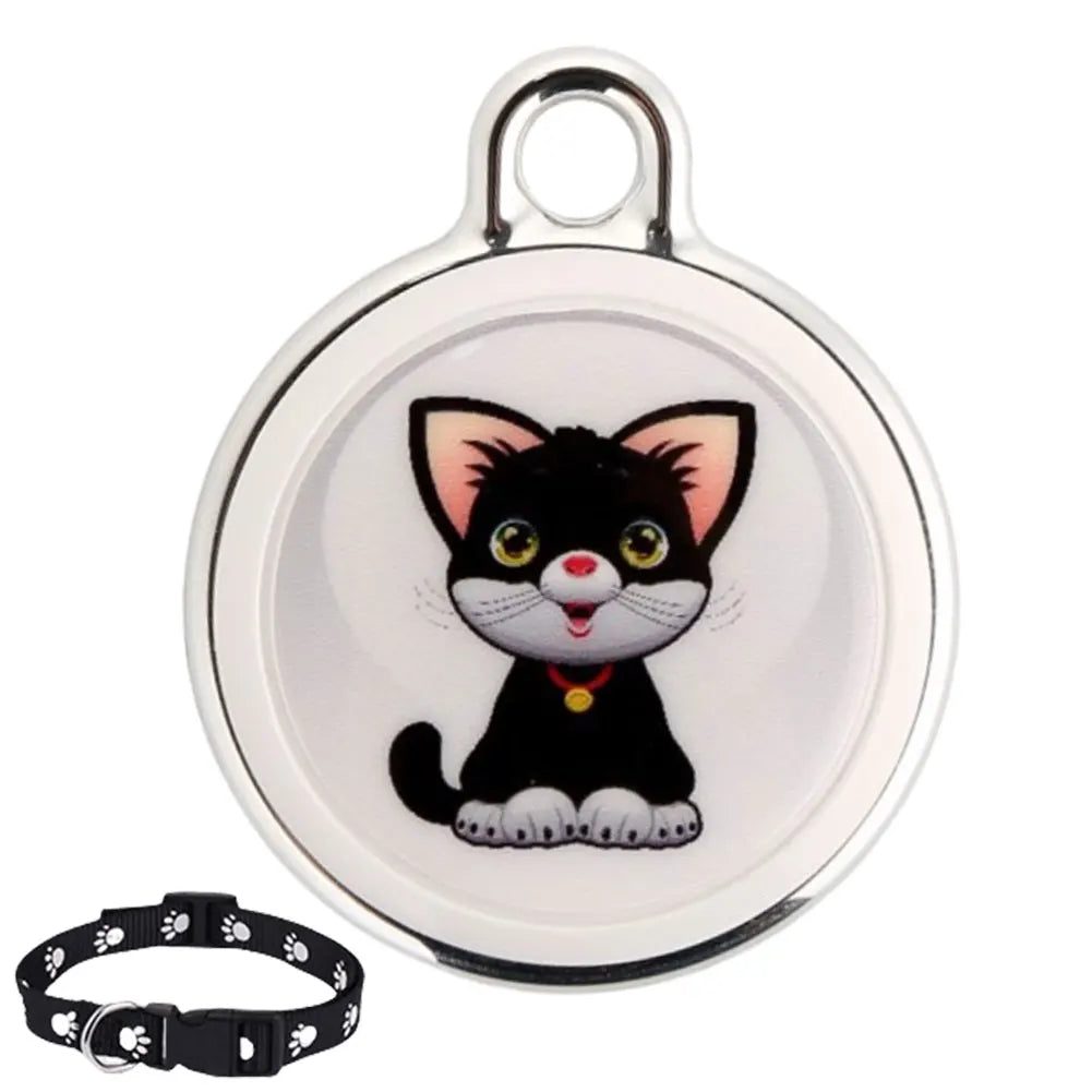 Mini localizzatore GPS impermeabile per cani e gatti - Collare di localizzazione intelligente a lunga distanza compatibile con iOS e Android