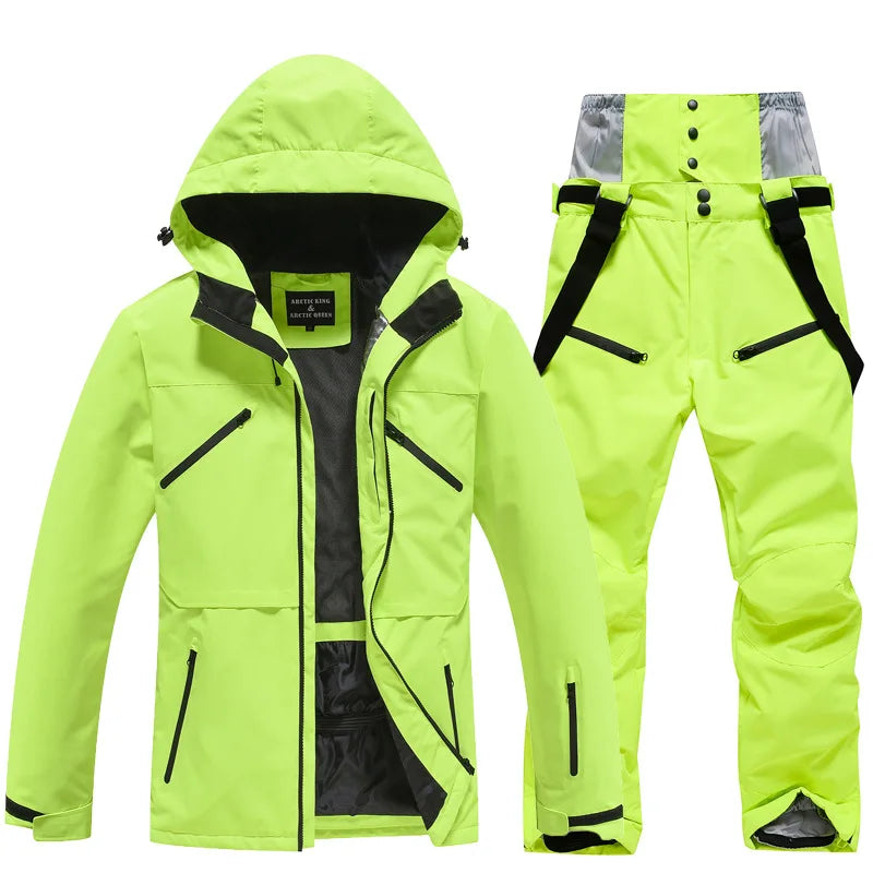 Tuta da sci invernale unisex isolata – Giacca e pantaloni traspiranti per lo snowboard