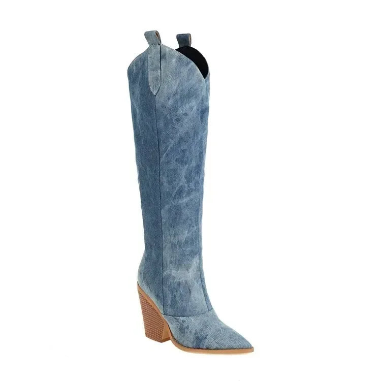Stivali da cowboy da donna | Blu