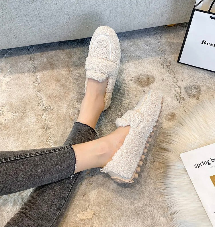 Comode scarpe invernali da donna – Comode scarpe slip-on con fodera in pile