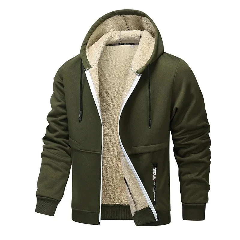 Giacca in pile casual da uomo