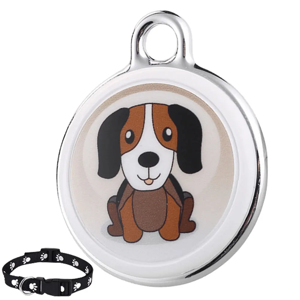 Mini localizzatore GPS impermeabile per cani e gatti - Collare di localizzazione intelligente a lunga distanza compatibile con iOS e Android