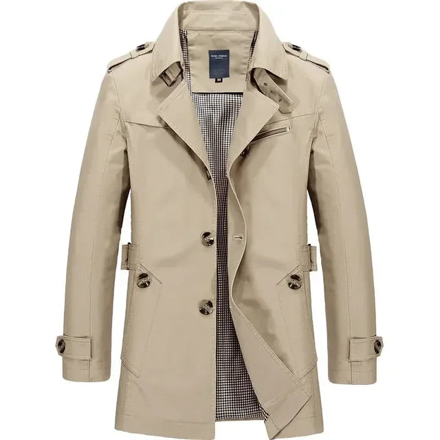 Trench classico leggero e confortevole da uomo - Resistente, elegante, senza tempo, estivo, casual, da viaggio