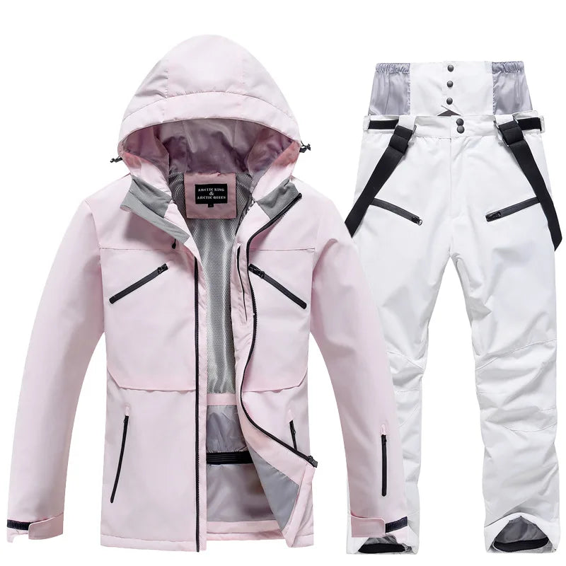 Tuta da sci invernale unisex isolata – Giacca e pantaloni traspiranti per lo snowboard
