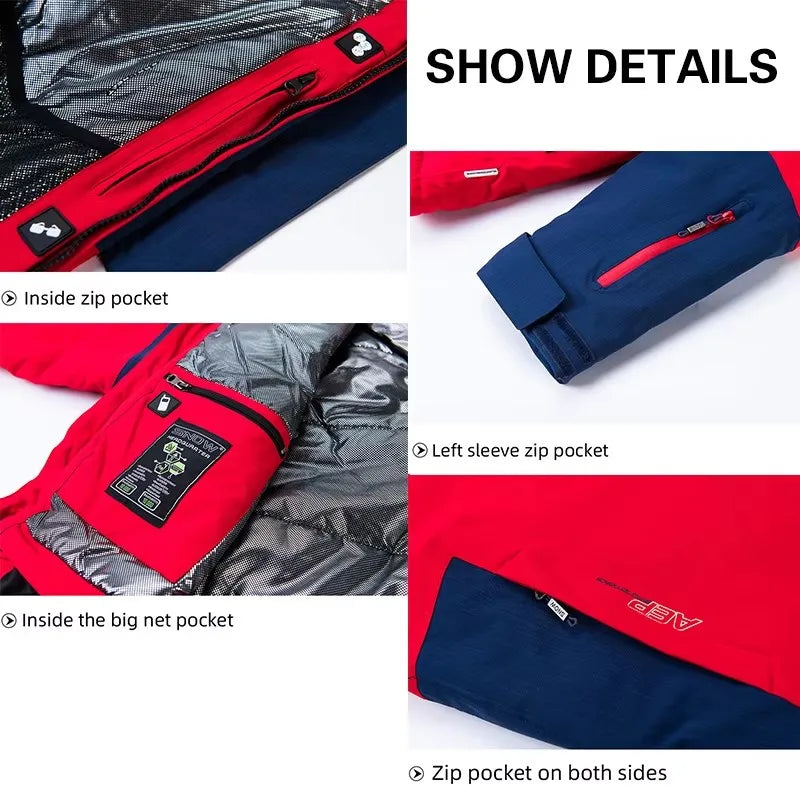 Giacca da sci invernale ad alte prestazioni da uomo – Giacca da snowboard impermeabile e antivento