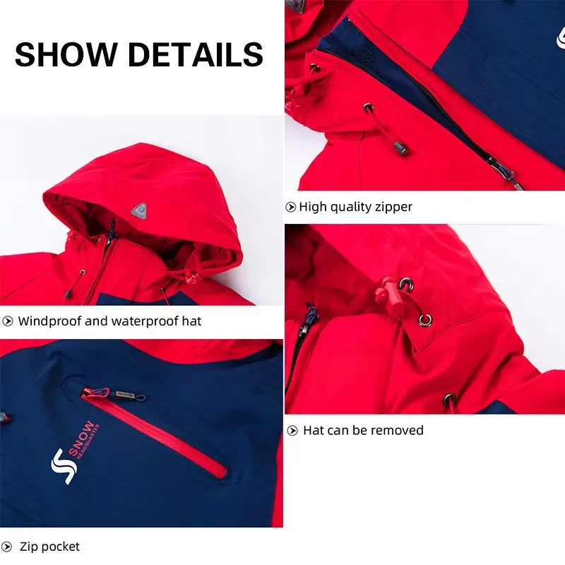 Giacca da sci invernale ad alte prestazioni da uomo – Giacca da snowboard impermeabile e antivento