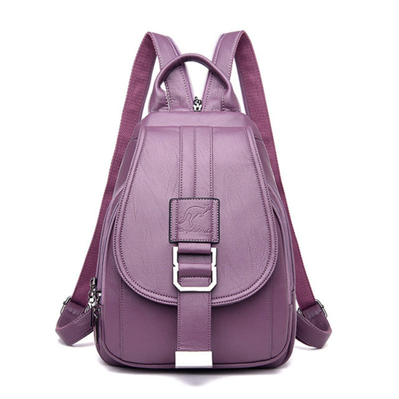 Zaino Mini Donna in Pelle Morbida di Lusso – Zainetto Compatto e Leggero da Viaggio con Spallacci Regolabili