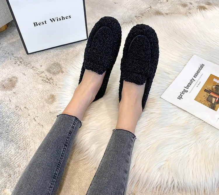 Comode scarpe invernali da donna – Comode scarpe slip-on con fodera in pile