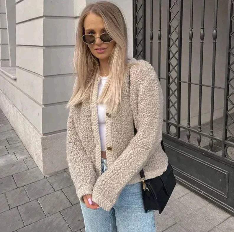 Sopracamicia da donna trendy in stile teddy