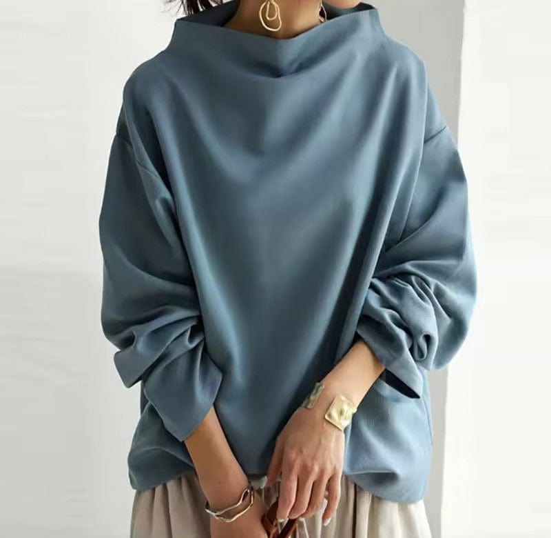 Maglia a collo alto in morbida maglia da donna