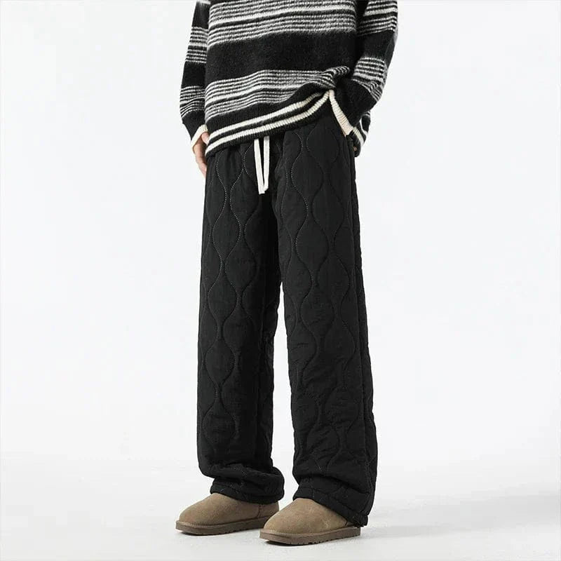 Pantaloni invernali trapuntati larghi da uomo - Pantaloni caldi e comodi