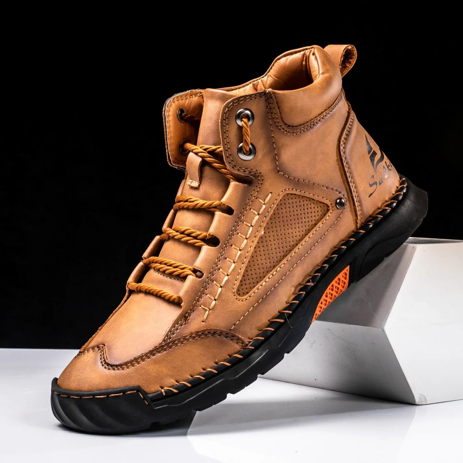 Stivali da Uomo in Pelle Premium Comfort alla Caviglia